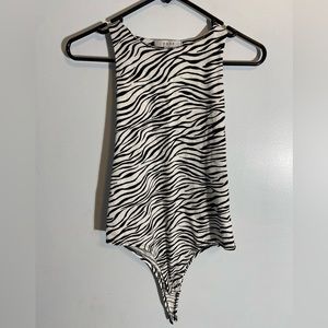 Zebra print bodysuit